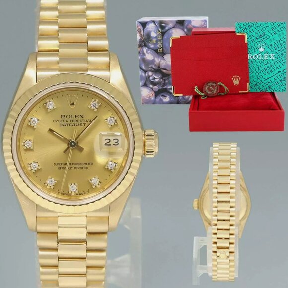 Sale! Rolex President Diamond Gold Yellow Gold Watch - Picture 1 of 6